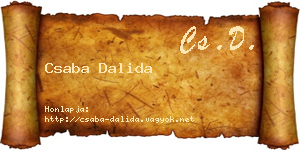 Csaba Dalida névjegykártya